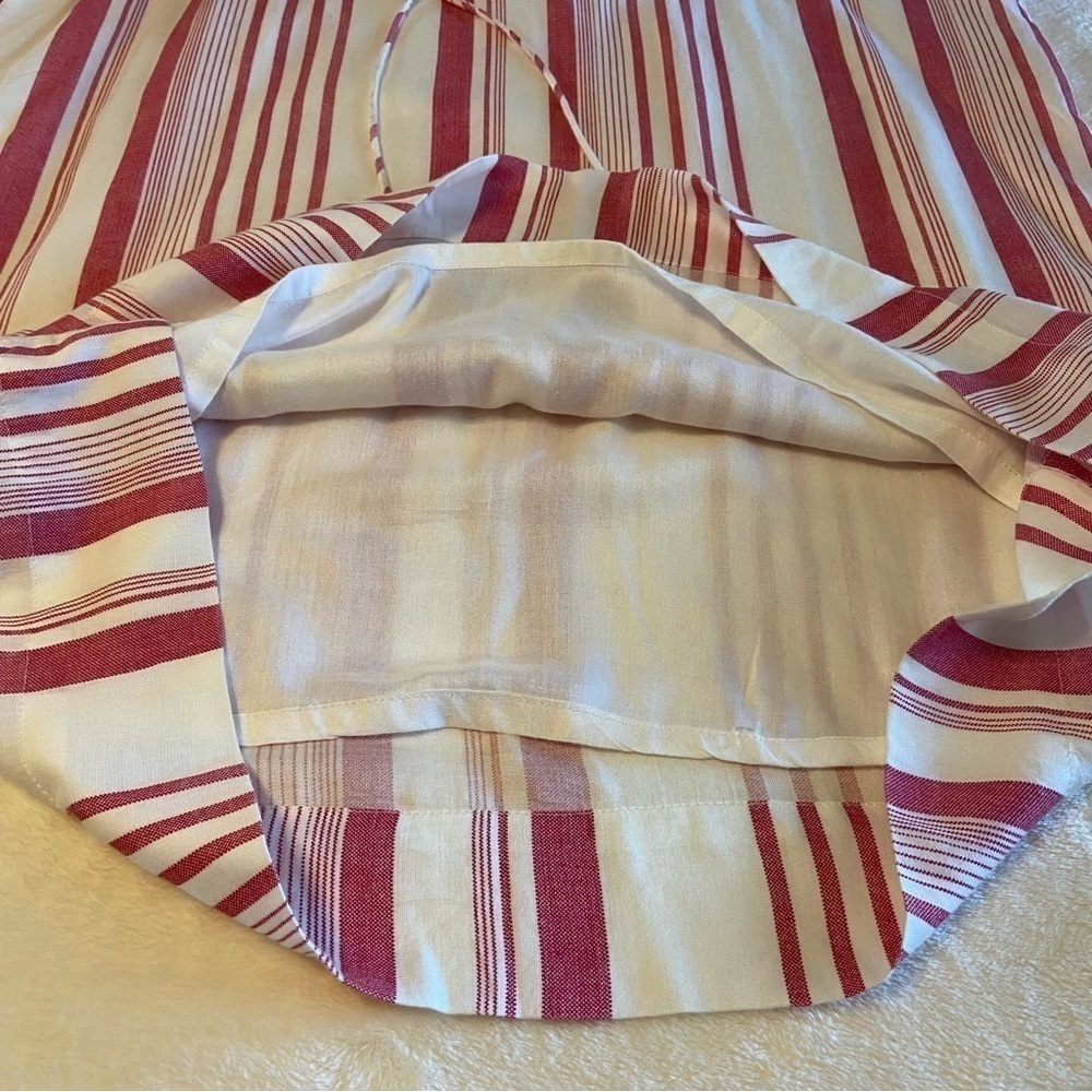 FOR THE REPUBLIC / Red & Cream Ruffle Sleeve Dress Size XL - Picture 6 of 8